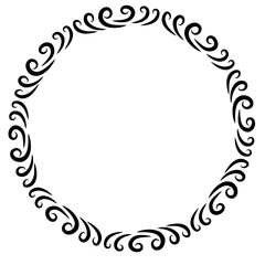 Ornamental swirl design creating a decorative border, ideal for invitations or artistic projects