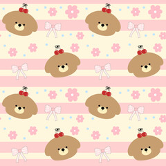seamless background with teddy bears