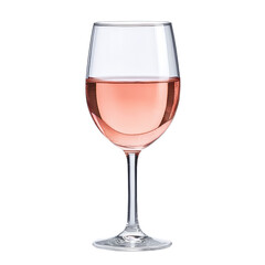 A beautiful glass of pink wine showcasing elegance and refreshment. transparent background
