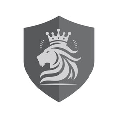 Royal horse logo template, king of horse with crown logo vector.