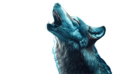Lone Wolf's Serenade: A majestic lone wolf, bathed in moonlight, howls with raw emotion under the night sky. A symbol of wild freedom, this image captures the primal spirit of nature.