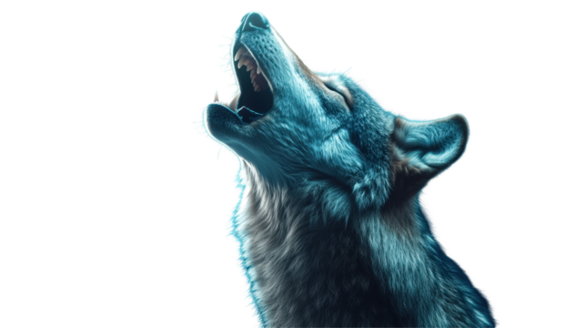 Lone Wolf's Serenade: A majestic lone wolf, bathed in moonlight, howls with raw emotion under the night sky. A symbol of wild freedom, this image captures the primal spirit of nature.