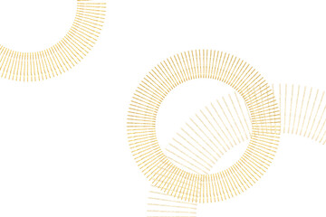 金色のラインと透明の背景（アブストラクト）