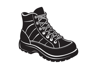 Hiking boot Silhouette Vector