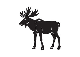 Obraz premium Moose Silhouette Vector