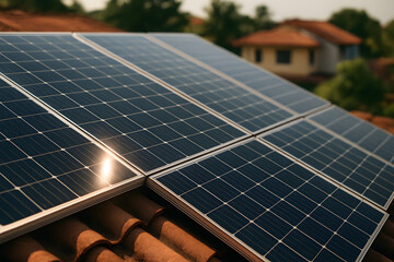 Simple Rooftop Solar Energy System Composition: Harnessing Clean Power with Efficient Solar Panels for a Sustainable Future. Explore rooftop solar solutions and embrace eco-friendly energy g