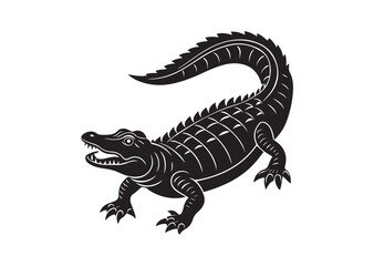 Obraz premium Alligator Silhouette Vector