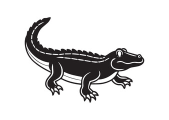 Obraz premium Alligator Silhouette Vector