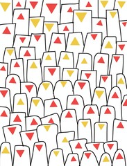 seamless pattern with arrows and symbols