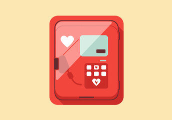 Emergency Automated External Defibrillator AED Safety Cabinet for Healthcare