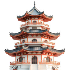 Fototapeta premium Elegant tiered pagoda structure symbolizing asian architectural heritage and tradition