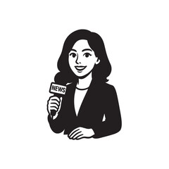 female reporter