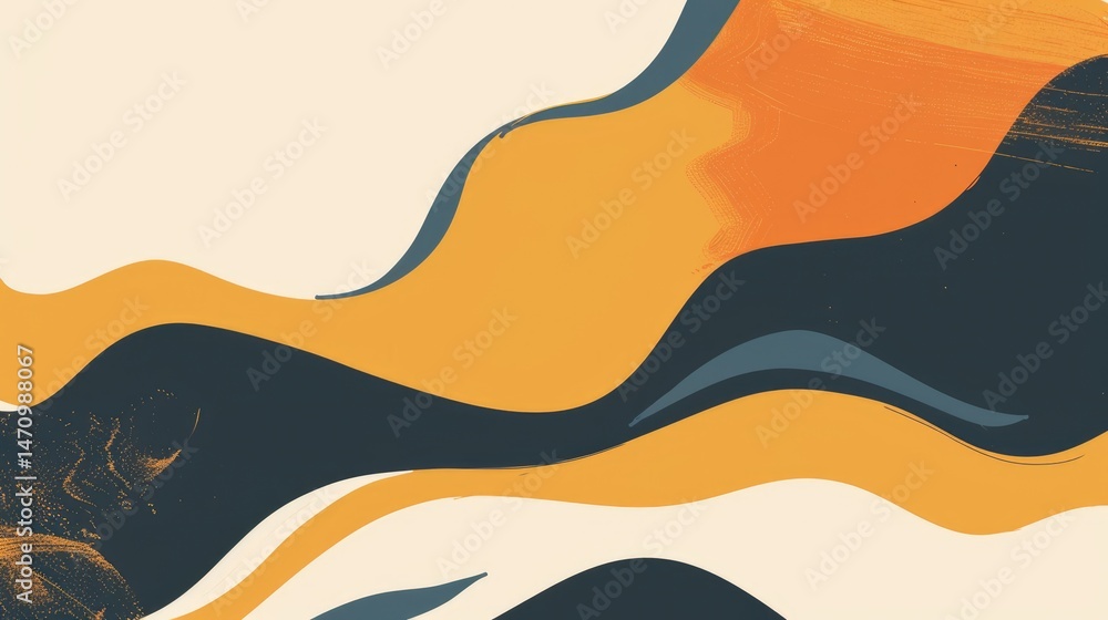 Poster abstract shapes and patterns in muted colors. background image of vibrant color with geometric shape