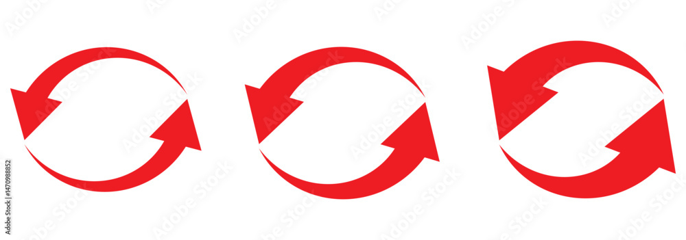 Poster collection of circular and refresh arrow icons. direction element. cursor sign. recycle symbol. vect