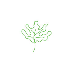 Summer flower leaf ornament design