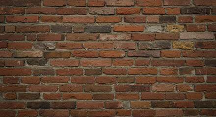 Naklejka premium Aged brick wall texture with red and brown tones for architectural design