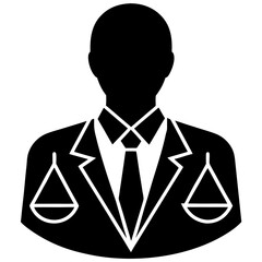 Lawyer silhouette vector illustration