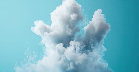Massive cloud formation against a light teal sky
