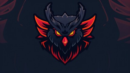 The logo picture of e-sports team that has design from the bird with the black background, e-sport refers to competitive video gaming where teams play against each other in organized leagues. AIG51.