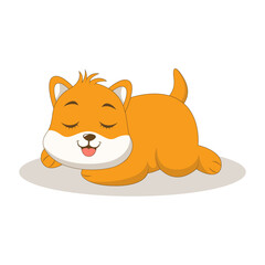 Cute Dog Mascot Cartoon Character. Isolated on White Background.