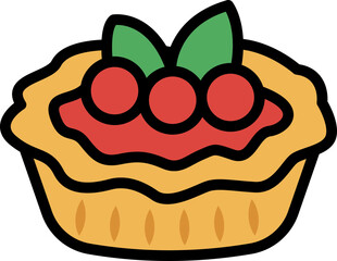 Vector Illustration of a Fruit Tart