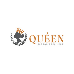 Illustration vector of queen logo design suitable for salon, beauty or bridal