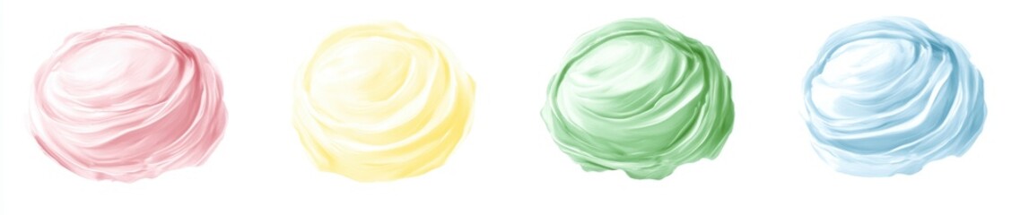 Abstract Swirls in Pastel Hues
