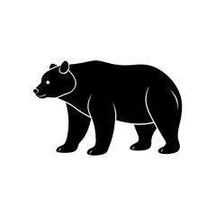 bear silhouette on white background  .svg