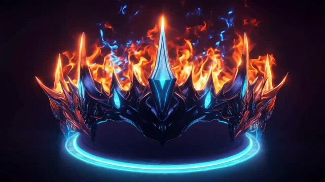 burning crown on fire