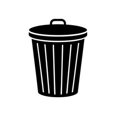 bin silhouette on white background  .svg