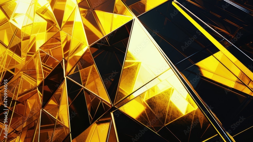 Poster abstract of gold light mix with black color futuristic circuit theme. electrical glowing particle co