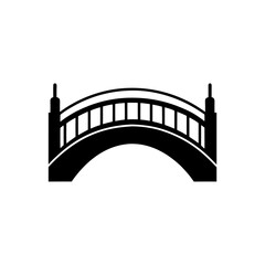 bridge silhouette on white background  