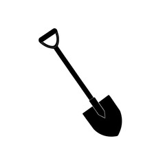 camp shovel silhouette on white background  .svg