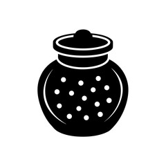 cookie jar silhouette on white background  .svg