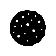 cookie silhouette on white background  .svg