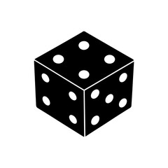 dice silhouette on white background  .svg