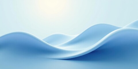 Obraz premium Serene Light Blue Undulating Abstract Background Gentle Waves of Softness and Calm