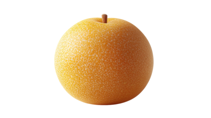 Cutout of Asian golden pear in whole fruit isolated on white background with clipping path.