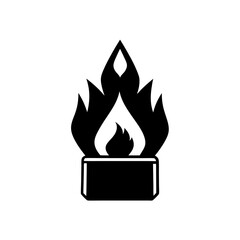 firestarter kit silhouette on white background  .svg