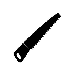folding saw silhouette on white background  .svg