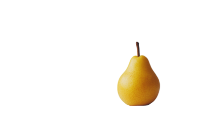 Cutout of Asian golden pear in whole fruit isolated on white background with clipping path.