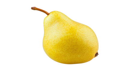 Cutout of Asian golden pear in whole fruit isolated on white background with clipping path.