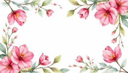 Fototapeta premium Delicate watercolor floral pattern, perfect for spring , art, card, floral