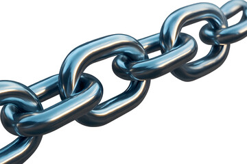 Obraz premium Metallic Chain Links on Black