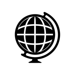 globe silhouette on white background  .svg