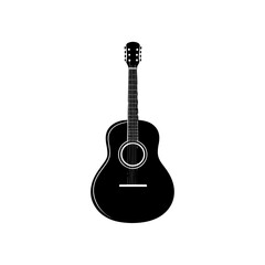 Fototapeta premium guitar silhouette on white background .svg