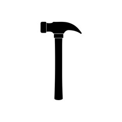 hammer silhouette on white background  .svg
