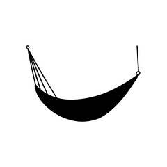 hammock silhouette on white background  .svg