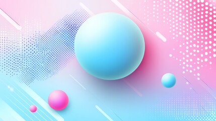 Abstract Geometric Design with Pastel Colors blue background