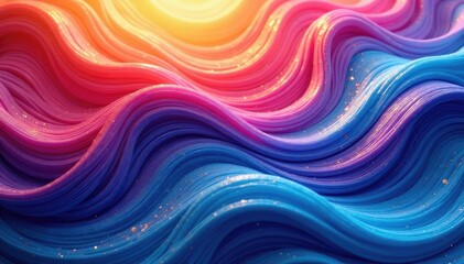 Obraz premium Intertwined flowing wave forms, repeating motif, artwork, twist